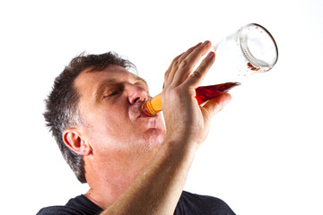 Fototapeta premium man drinking alcohol