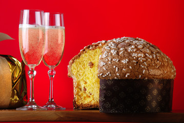 Panettone e spumante