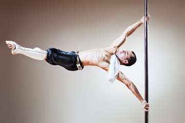 Pole dance man