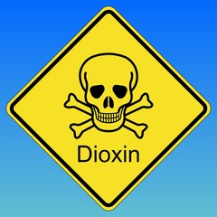 Obraz premium Dioxin Warnung