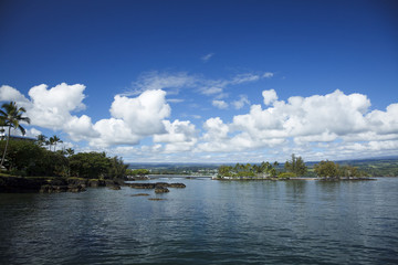 Coconut Island of Hilo Bay at Hawaii
