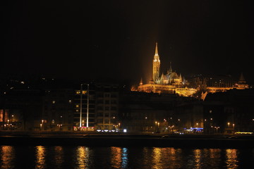 Naklejka premium hungary budapest at night
