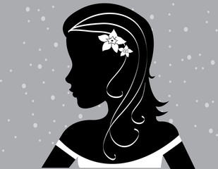 femmes abstraites illustration vecteur silhouette tête cheveux