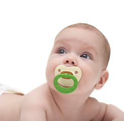 Cute baby look up
