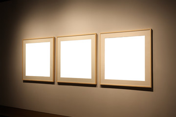 three empty frames