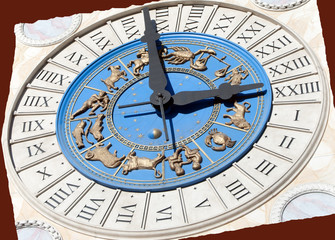 Fototapeta na wymiar Roman Zodiac Clock
