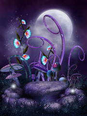 Krąg z kamieni i kwiaty © Obsidian Fantasy