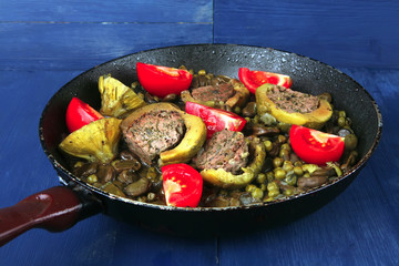 homemade cuisine: zucchini filled meat