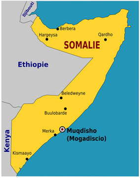 Carte de la Somalie