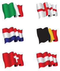set of six flags