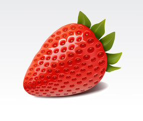 Fresh isolated strawberry
