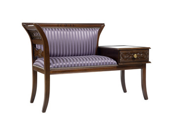 couch with a drawer on white