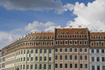 Häuserzeile am Neumarkt / neuer Markt in Dresden