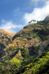 Fototapeta na wymiar Powrót górach Madery, widok z Ribeira da Serra