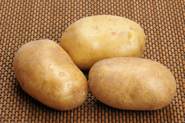 Potatoes on a mat