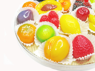 marmalade gelatin fruits set
