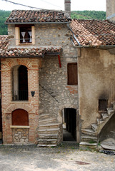 Fototapeta na wymiar Homes Assergi - Abruzzo - Italy