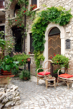 Small square of  Assergi - Abruzzo - Italy