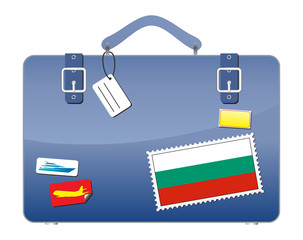 Travel Suitcase Bulgaria flag