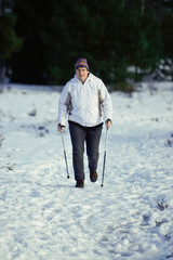 Nordicwalking im Schnee
