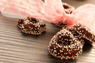Heart gingerbread cookies