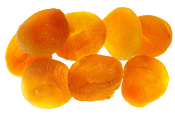 abricots isolés  sur fond blanc