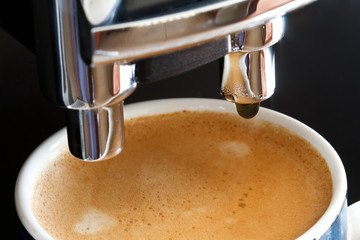 coffee from espresso machine