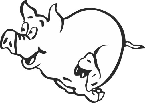 Rennendes Schwein