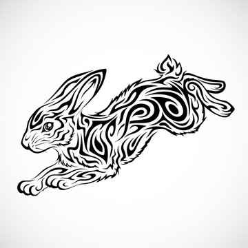 Rabbit Tribal Tattoo