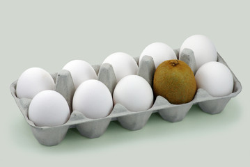 Eggs and kiwi