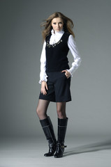 Portrait of a styled professional model