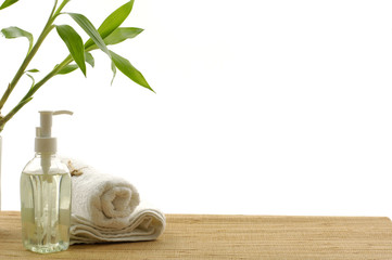 Bamboo leaf and towel for body care