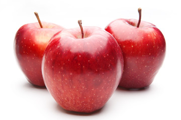 red apples, isolated