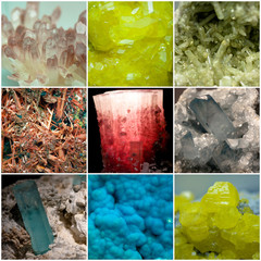 collage minerali