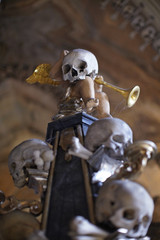 Angel of death with a skull