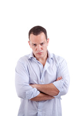 handsome man upset with his arms crossed