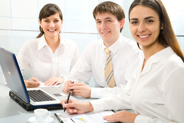 Fototapeta premium Young businesspeople