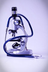 stethoscope and microscope