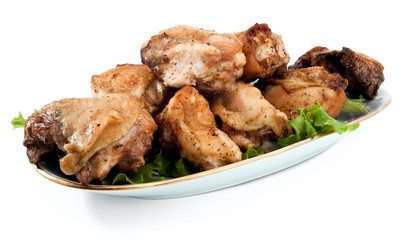 Fried chicken on the plate
