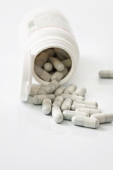 medical tablets isolated in white