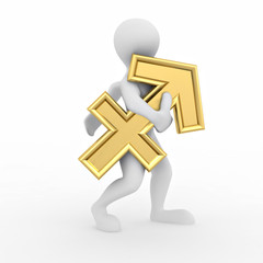 Obraz premium Man with astrological symbol. Sogittarius.