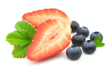 Blueberry with strawberry