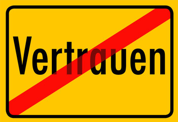 Obraz premium Vertrauen Symbol