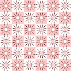 Seamless checked pattern with dots design.
