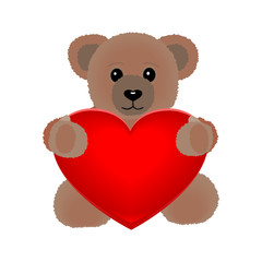 Teddy Bär mit Herz - Vector
