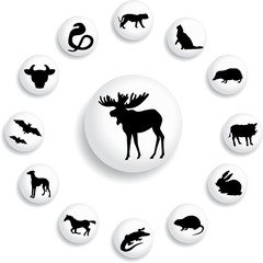 Set buttons - 124_B. Animals