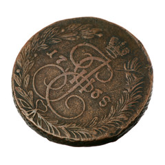 Ancient coin of imperial Russia