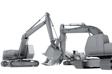 White models of the diggers