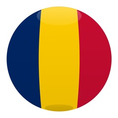 Fototapeta premium boule tchad chad ball drapeau flag