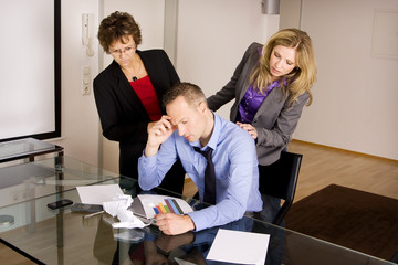 Manager with Team